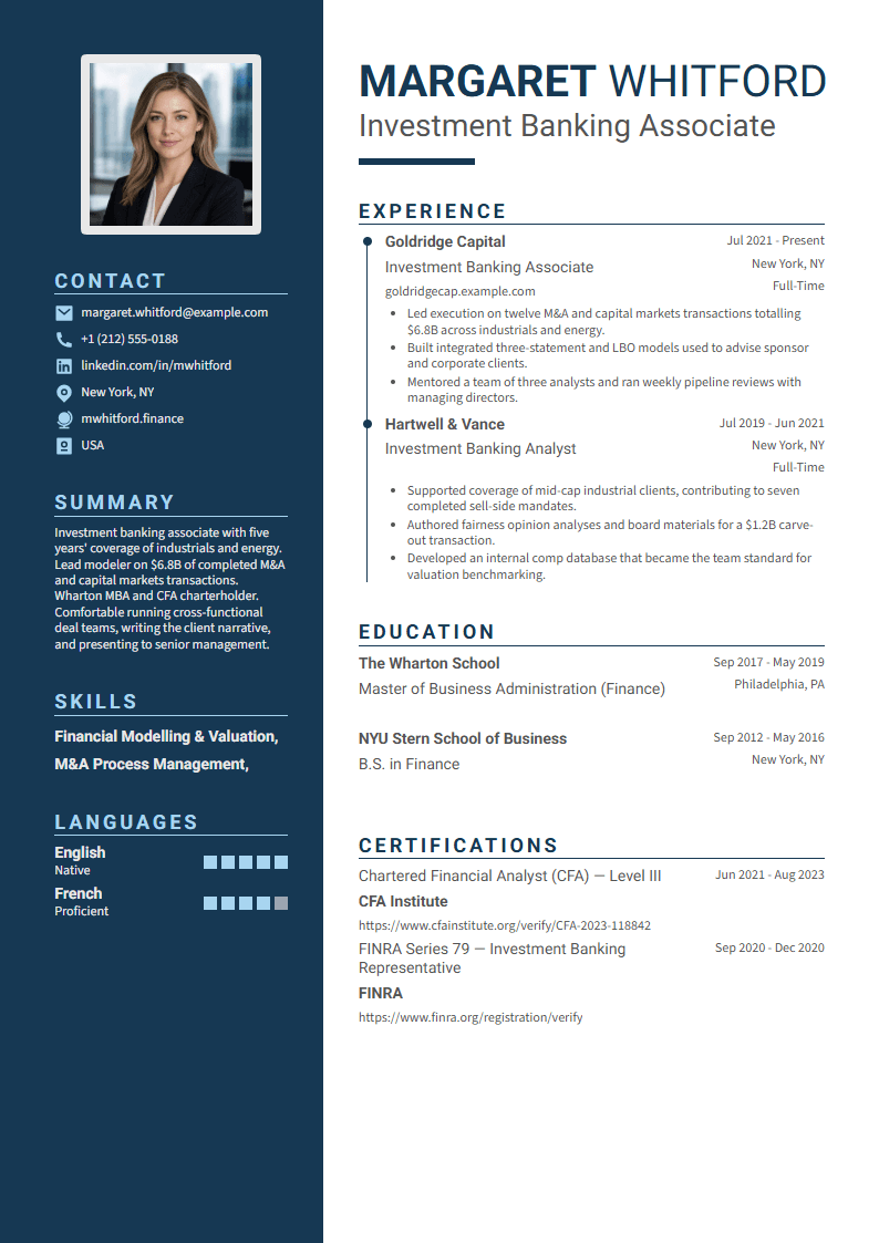 Foundation resume template preview